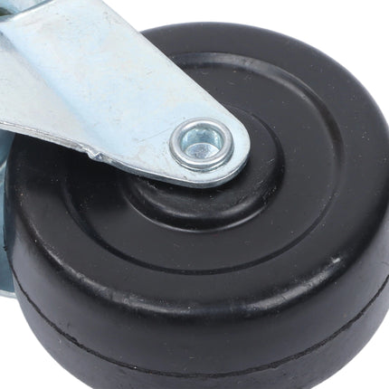 Findmall 12 Pack 2 Inch Rubber Swivel Caster Wheels with Side Brake, Plate Mount, Heavy Duty Replacement Casters for Furniture, Carts, Workbenches & Shelving