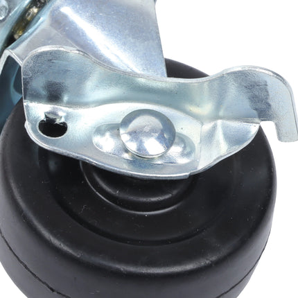 Findmall 12 Pack 2 Inch Rubber Swivel Caster Wheels with Side Brake, Plate Mount, Heavy Duty Replacement Casters for Furniture, Carts, Workbenches & Shelving