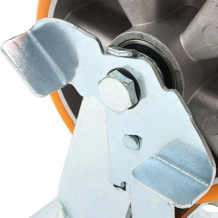 Findmall 4 Pack 6 Inch Polyurethane Swivel Caster Wheels, Plate Mount, Heavy Duty Replacement Casters for Carts, Workbenches & Industrial Equipment