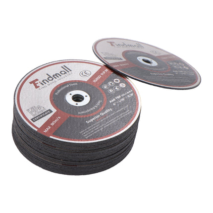 Findmall 4 Inch Cut Off Wheel 25/50/100 Pack, 1/16" Thin Metal Cutting Disc, Aluminum Oxide Abrasive Wheel for Steel & Stainless Steel, 3/8" Arbor Angle Grinder