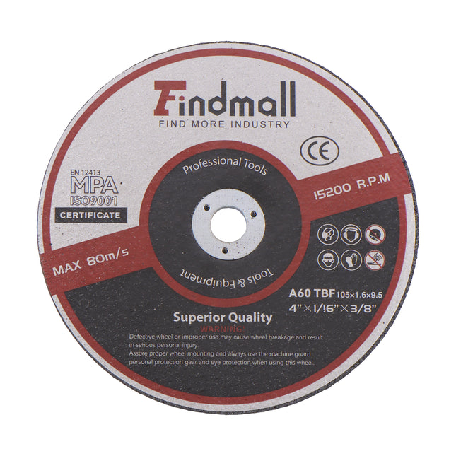 Findmall 4 Inch Cut Off Wheel 25/50/100 Pack, 1/16" Thin Metal Cutting Disc, Aluminum Oxide Abrasive Wheel for Steel & Stainless Steel, 3/8" Arbor Angle Grinder