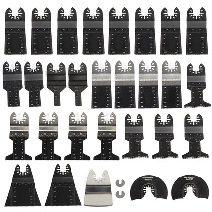 findmall 31 PCS Oscillating Saw Blades Kit Universal Quick Release Multi Tool Blades
