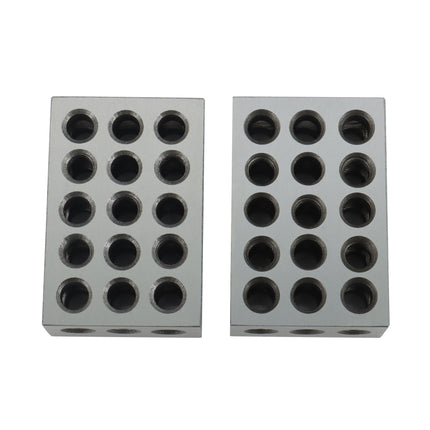 findmall 1-2-3 Blocks Matched Pair Hardened Steel Precision Setup Blocks with 23 Holes