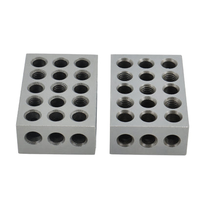 findmall 1-2-3 Blocks Matched Pair Hardened Steel Precision Setup Blocks with 23 Holes