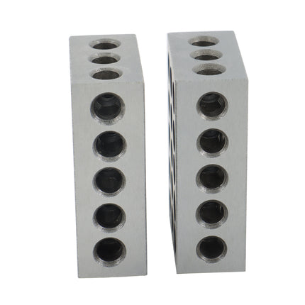 findmall 1-2-3 Blocks Matched Pair Hardened Steel Precision Setup Blocks with 23 Holes