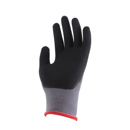 findmall 3-12 Pairs Micro-Foam Nitrile Coated Work Gloves – Seamless Knit Nylon Safety Gloves for Home & Industrial Use