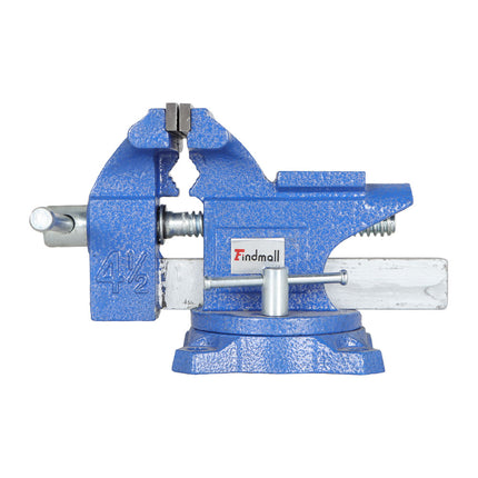 Findmall 4-1/2 Inch Bench Vise with Swivel Base, Heavy Duty Utility Workbench Vise with Anti-Slip Jaws for Woodworking and Metalworking