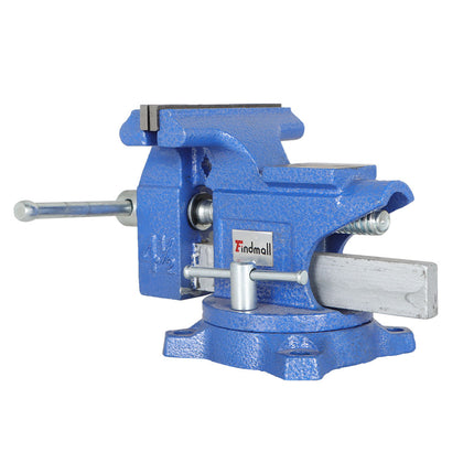 Findmall 4-1/2 Inch Bench Vise with Swivel Base, Heavy Duty Utility Workbench Vise with Anti-Slip Jaws for Woodworking and Metalworking