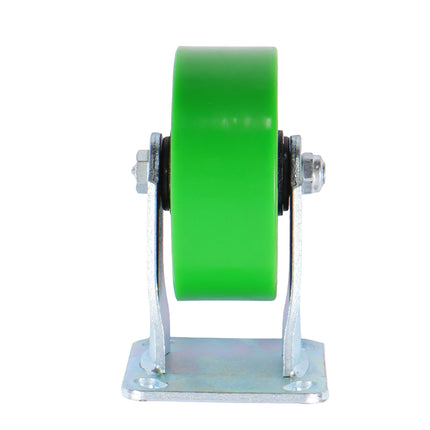 Findmall 1 Pack 5" Polyurethane on Iron Core Rigid Caster Wheels, Top Plate Mount Heavy Duty Casters for Hospitality Carts, Bakery Equipment & Workbenches