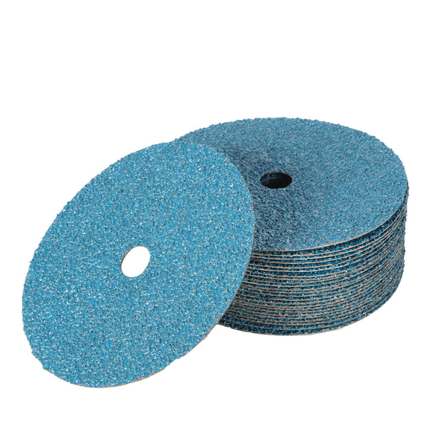 findmall 25-Pack Zirconia Resin Fiber Grinding & Sanding Discs – 5"/7"/4.5" x 7/8", 24/36/60 Grit