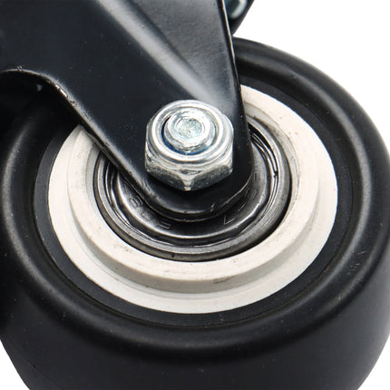 Findmall 12 Pack 2 Inch Polyurethane Swivel Caster Wheels with Total Lock Brake, Plate Mount, Heavy Duty Replacement Casters for Furniture, Carts, Workbenches & Cabinets