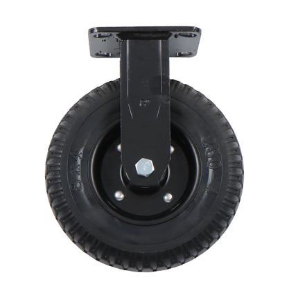 Findmall 4 Pack 8" Rubber Swivel & Rigid Caster Wheels with Wheel Brake, Top Plate Mount, Heavy Duty Casters for Flat Carts, Dollies & Workbenches