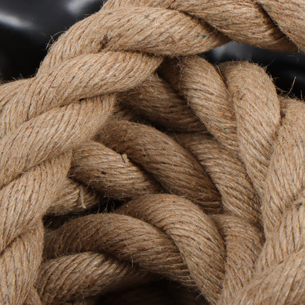 Findmall 1.5" Diameter Gym Climbing Rope for Fitness Training, Natural Jute Workout Rope with Loop End, 15FT / 25FT Length for Strength Exercise