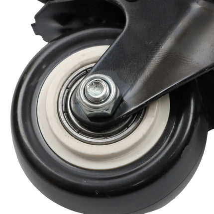Findmall 8 Pack 2 Inch Polyurethane Swivel Caster Wheels with Total Lock Brake, Plate Mount, Heavy Duty Replacement Casters for Furniture, Carts, Workbenches & Shelving