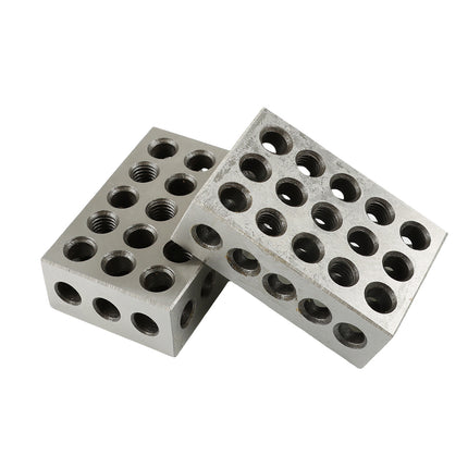 findmall Precision 1-2-3 Block Set, 23 Holes, Hardened & Ground Steel Machinist Setup Block with Screws, Hex Key & Storage Case