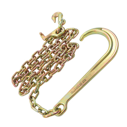 findmall 5/16" Grade 70 Tow Chain with 15" J Hook, T Hook & Grab Hook