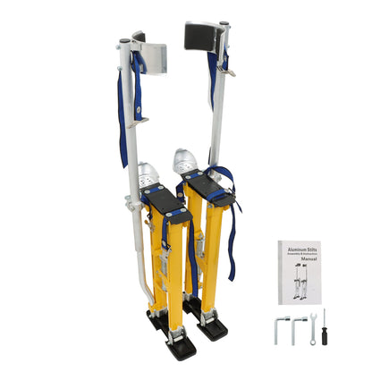 findmall Adjustable Drywall Stilts 24"-40" Aluminum alloy construction Tool Yellow