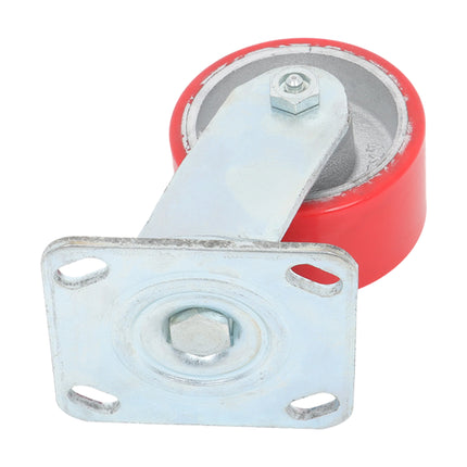 Findmall 4 Pack 4" Polyurethane on Iron Core Swivel Caster Wheels, Top Plate Mount Heavy Duty Casters for Workbenches, Toolboxes & Equipment