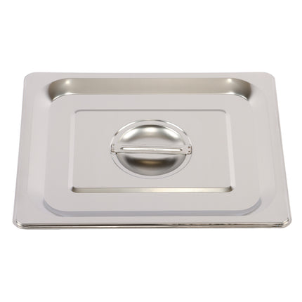 Findmall Stainless Steel Hotel Steam Pan, 1/2 Size, 4" Deep, 13 × 10.5 × 4 Inches, for Cooking, Baking, Grilling & Food Service