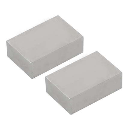 findmall 1-2-3 Blocks Matched Pair, No Holes, Hardened & Ground Steel Machinist Setup Blocks, 1" x 2" x 3"