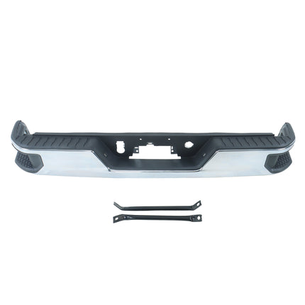 Findmall Chrome Rear Step Bumper for 2020-2025 Chevrolet Silverado and GMC Sierra 2500/3500 HD, Without Sensor Holes, GM1103215