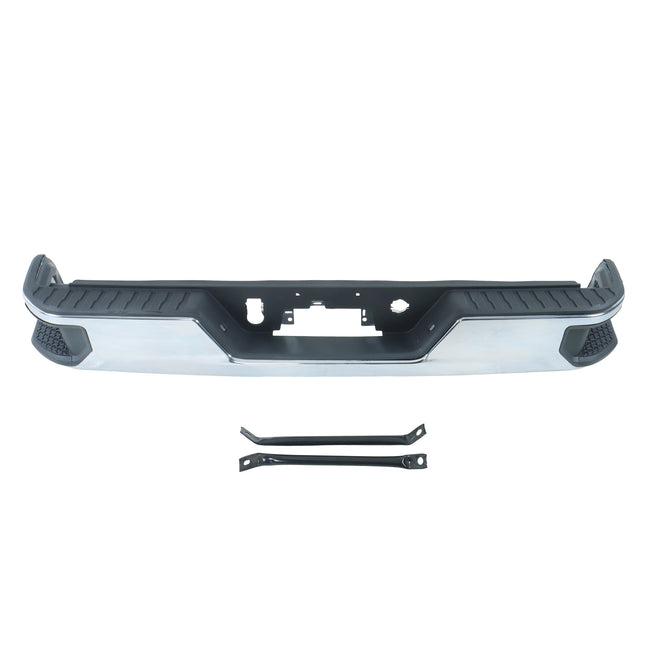 Findmall Chrome Rear Step Bumper for 2020-2025 Chevrolet Silverado and GMC Sierra 2500/3500 HD, Without Sensor Holes, GM1103215