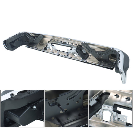 Findmall Chrome Rear Step Bumper for 2020-2025 Chevrolet Silverado and GMC Sierra 2500/3500 HD, Without Sensor Holes, GM1103215