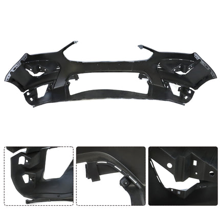 Findmall Black Front Bumper Cover without Sensor Holes Replacement for 2018-2019 Ford EcoSport