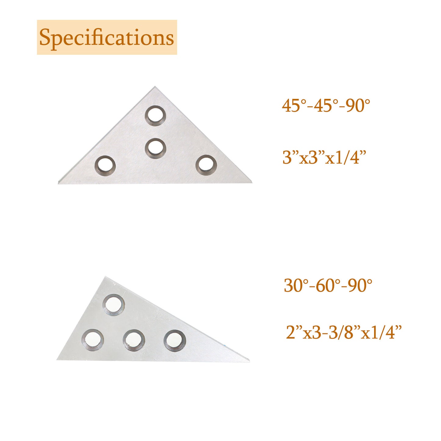 findmall 2 Pcs Precision Angle Block Set Triangle Angle Block for Machinist Tool Angle Gauge Block Lathes Milling Ground Gauge Angle Calibration Gage Inspection Block Set