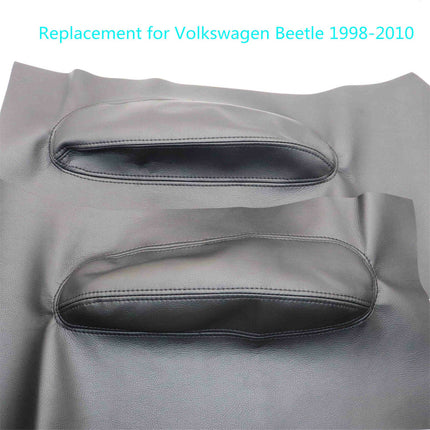 Findmall 2Pcs Car Door Panel Black Leather Insert Cards Replacement for Beetle 1998-2010