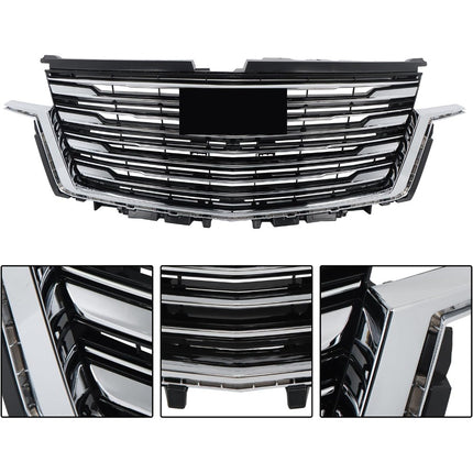 Findmall Silver Chrome Front Upper Grille with Camera Hole Replacement for Escalade and Escalade ESV 2021-2023