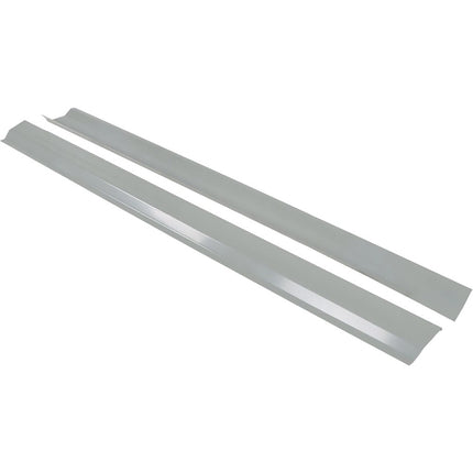 Findmall Rear Slip-On Rocker Panel Pair for Ram 1500 2009-2018 and 2500 3500 2010-2018 Crew Cab, Silver