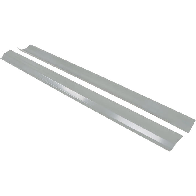 Findmall Rear Slip-On Rocker Panel Pair for Ram 1500 2009-2018 and 2500 3500 2010-2018 Crew Cab, Silver