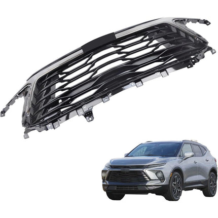 Findmall Chrome and Black Front Bumper Grille Replacement for Blazer RS 2023-2025 84764907
