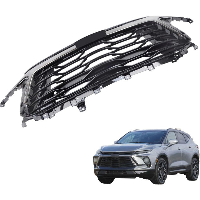 Findmall Chrome and Black Front Bumper Grille Replacement for Blazer RS 2023-2025 84764907