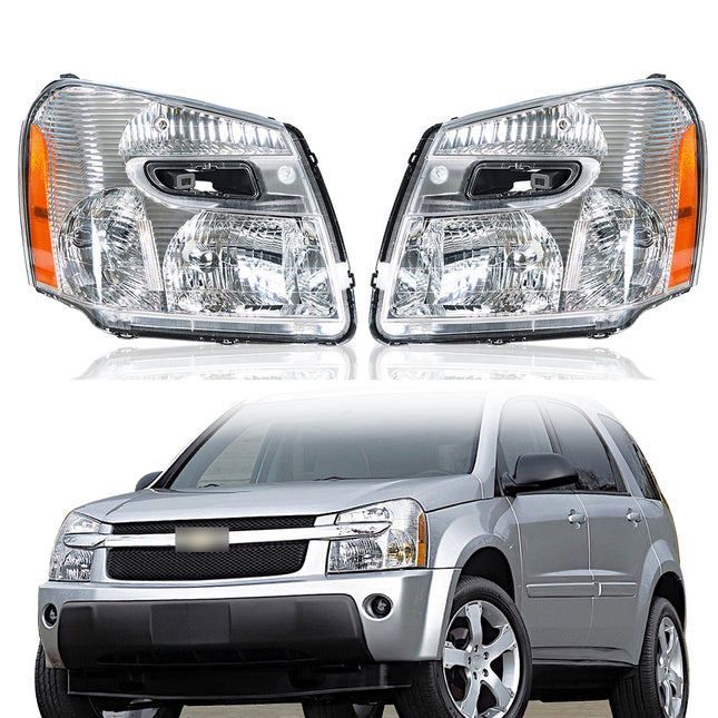 Findmall Headlight Headlamp Assembly Halogen Replacement for Equinox 2005 2006 2007 2008 2009 Driver Side Left LH Passenger Side Right RH Replacement for GM2503254 GM2502254