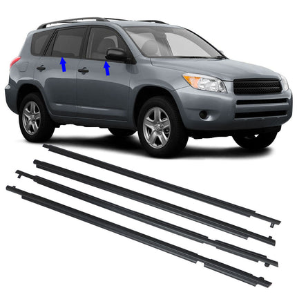 Findmall Rubber Window Weatherstrip Kit for 2006-2008 Toyota RAV4, 4-Piece