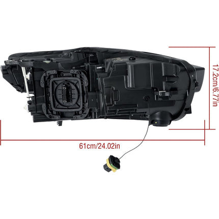 Findmall Driver Side Headlights Assembly with DRL Replacement for A6 S6 2016-2018 Housing Black Lamp LH 1PC 4G0941773K