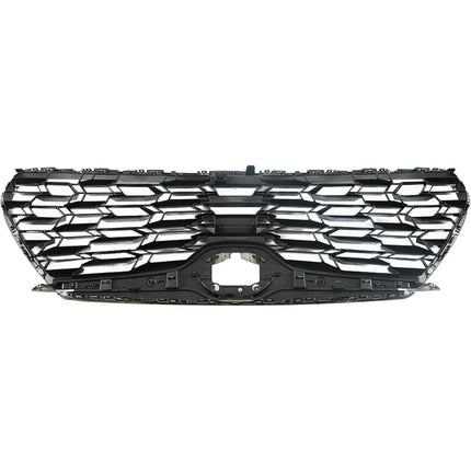 Findmall Front Upper Mesh Grille for 2020-2022 Toyota Highlander, Gloss Black, Without Camera Hole