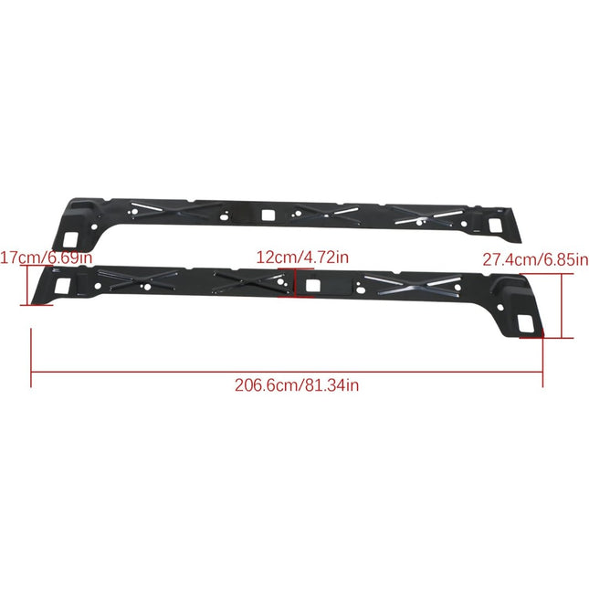 Findmall Inner Rocker Panel Pair for 1999-2018 Chevrolet Silverado GMC Sierra Extended Cab, Black