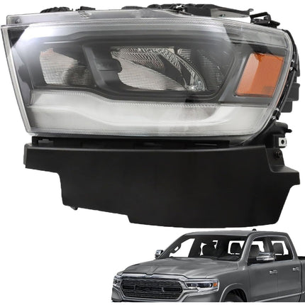 Findmall Headlight Assembly Replacement for RAM 1500 Front LH