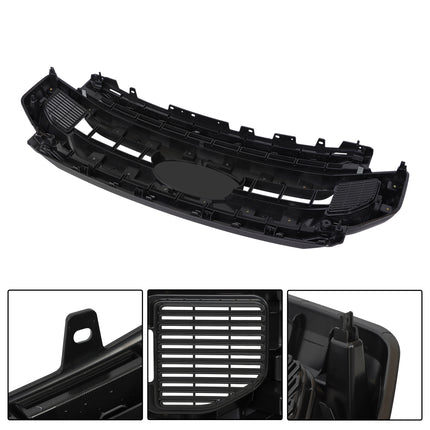 Findmall Front Grille Upper Matte Black with 2 Straight Trim Style Replacement for F250 F350 F450 Super Duty XLT 2020-2022
