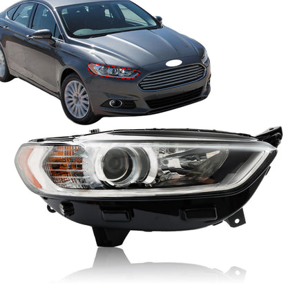 Findmall Headlight Assembly for 2013–2016 Ford Fusion Front Right Passenger Side, Replaces DS7Z-13008-A