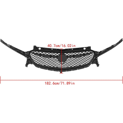 Findmall Glossy Black Honeycomb Front Bumper Radiator Grille Replacement for Enclave 2018-2021 84739634