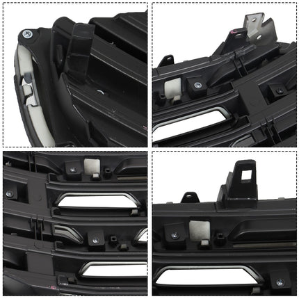 Findmall Black Full-Overlay Front Upper Center Bumper Grille Replacement for Edge 2019-2022