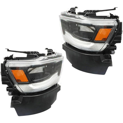 Findmall Headlights Assembly Replacement for Ram 1500 2019-2023 Reflector Headlamp Driver and Passenger Side 68316089AH 68316088AH