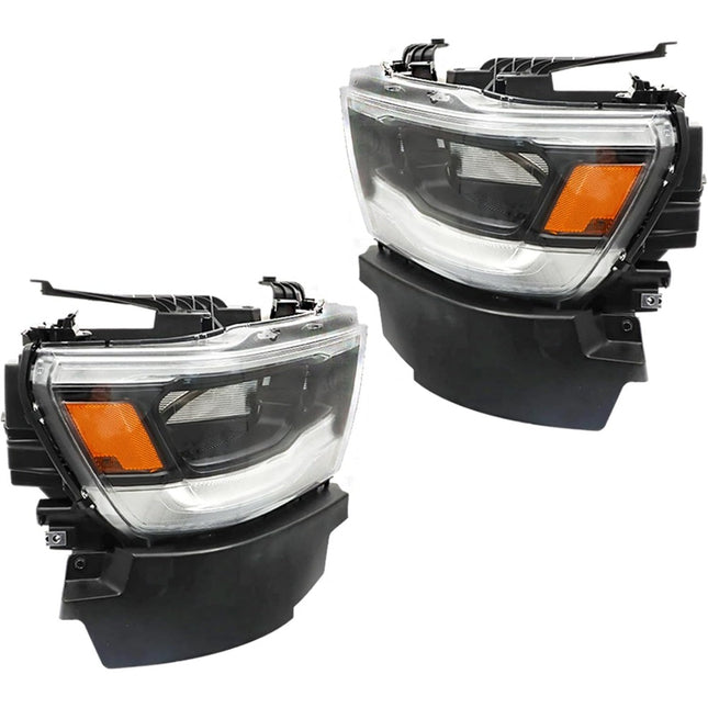 Findmall Headlights Assembly Replacement for Ram 1500 2019-2023 Reflector Headlamp Driver and Passenger Side 68316089AH 68316088AH