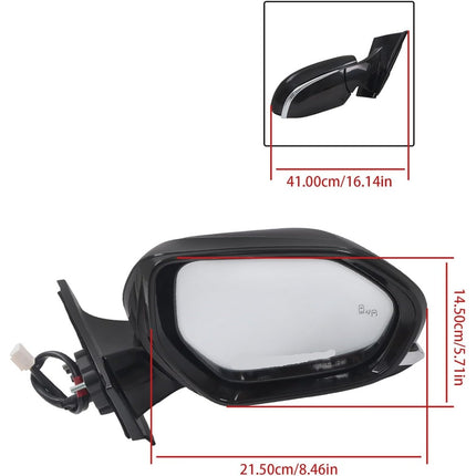 Findmall Power Side Rearview Mirror Heated Replacement for Prius 2016-2022 Replacement for TO1321357 6-Pin Connector w/Blind Spot Function Right Side