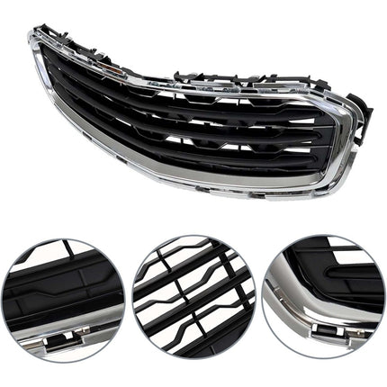 Findmall 2-Piece Chrome Front Upper and Lower Grille Set Replacement for Cruze 2015