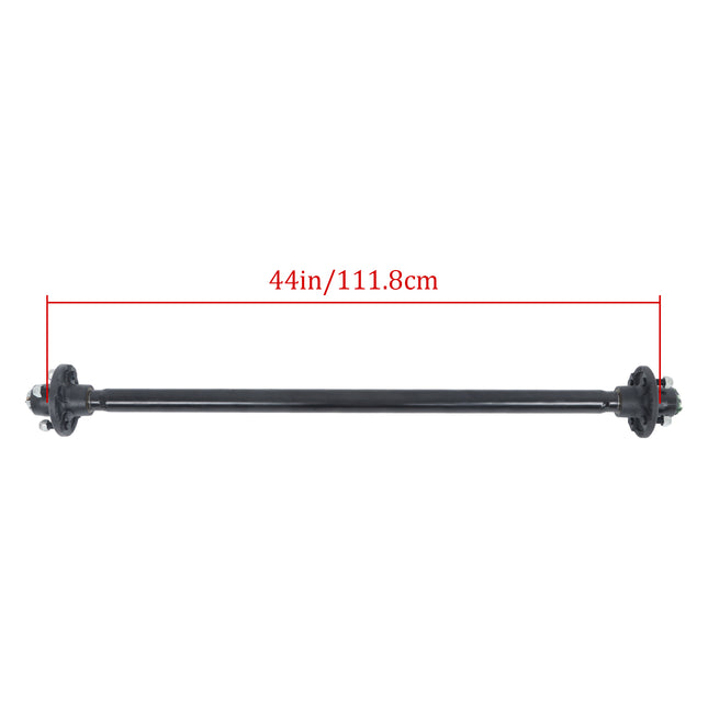 Findmall 2,000 lb Trailer Axle with U-Bolt Kit, 4 on 4 in, 44 in Hub Face
